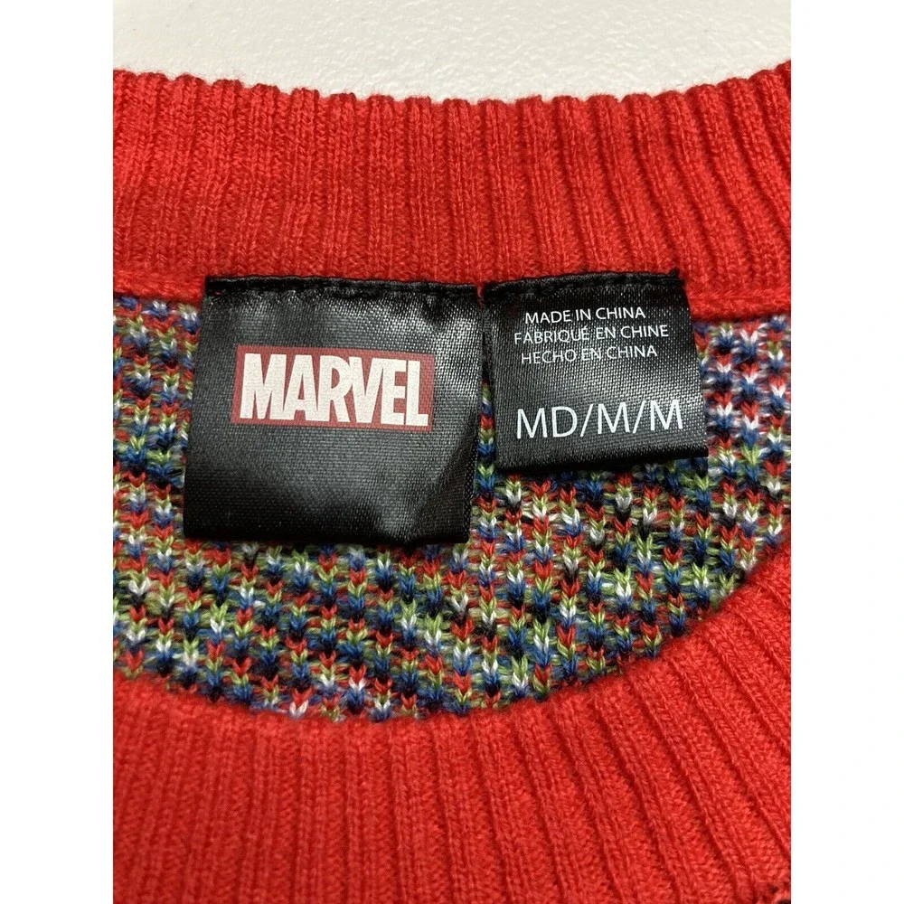 Marvel Avengers‎ Christmas Sweater Captain America Hulk Black Panther Size M